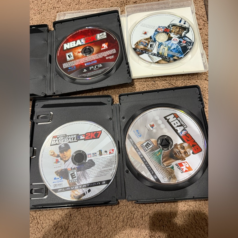 PS3‎ Video Game Lot Of 3 Bundle NBA 2K12 MLB 2K7 MADDEN 08 NBA 2K9